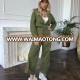 A0926T Wholesale latest design cargo long pants long sleeve casual one piece jumpsuits