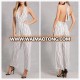 Fashion women's one piece jumpsuit black and white striped romper