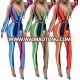 Wholesale Sexy Jumpsuit Stripped Jumpsuit Colorful Strippes Jumpsuit